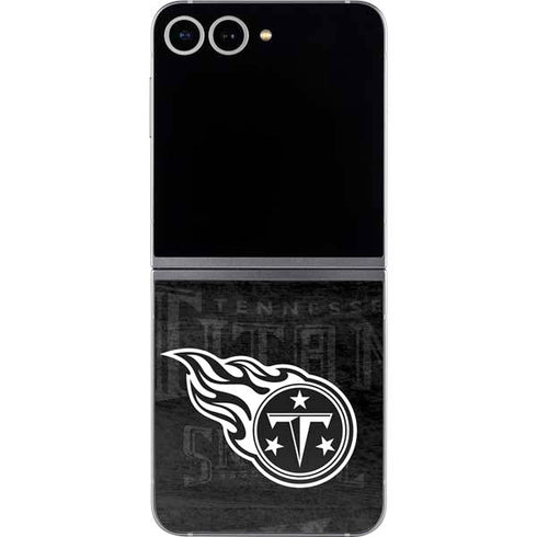 NFL Tennessee Titans Black & White Galaxy Z Flip6 Skin